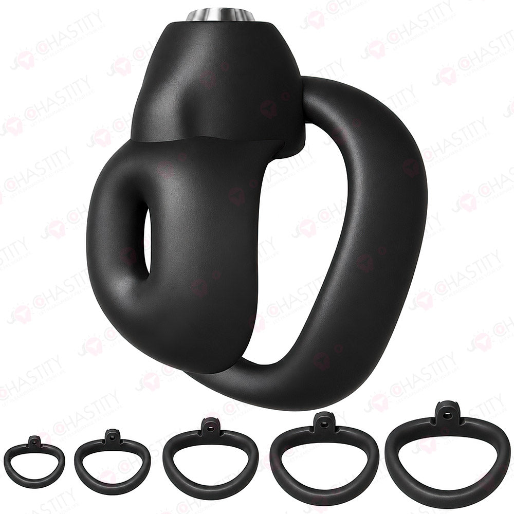 Miniature Chastity Cage with Top-Button Lock