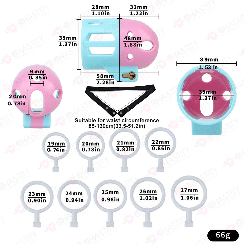 Missile-Tip Ringless Chastity Cage
