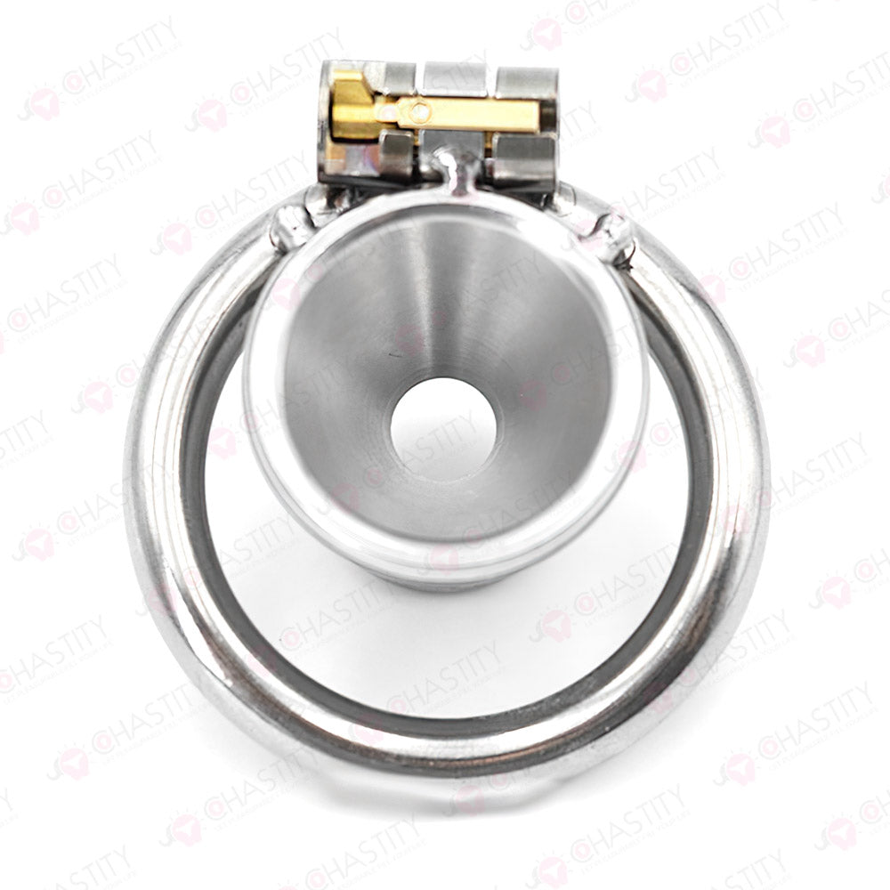Negative Metal Funnel Chastity Cage