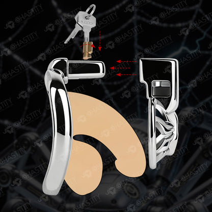 Night Silver Web Hunter Chastity Cage
