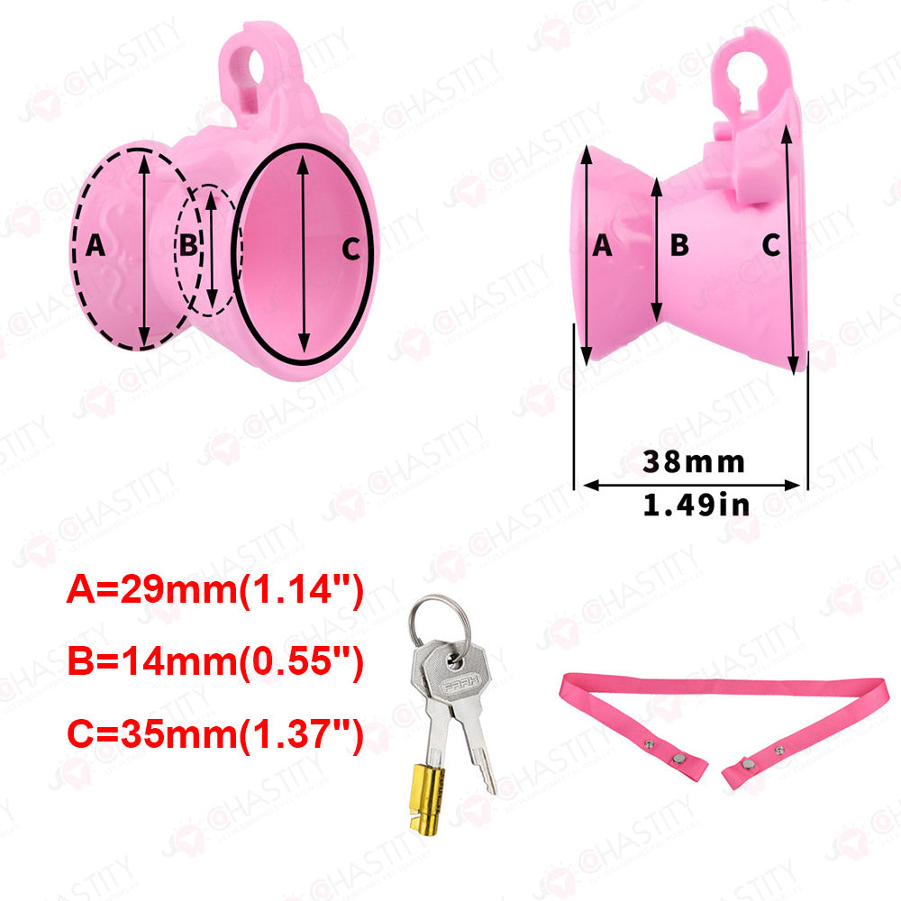 Opening Hourglass-Shaped Chastity Cup