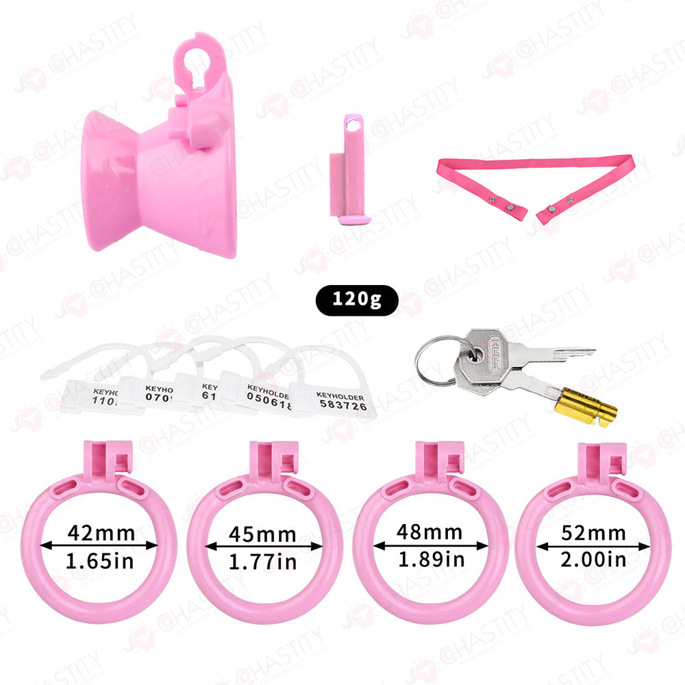 Opening Hourglass-Shaped Chastity Cup