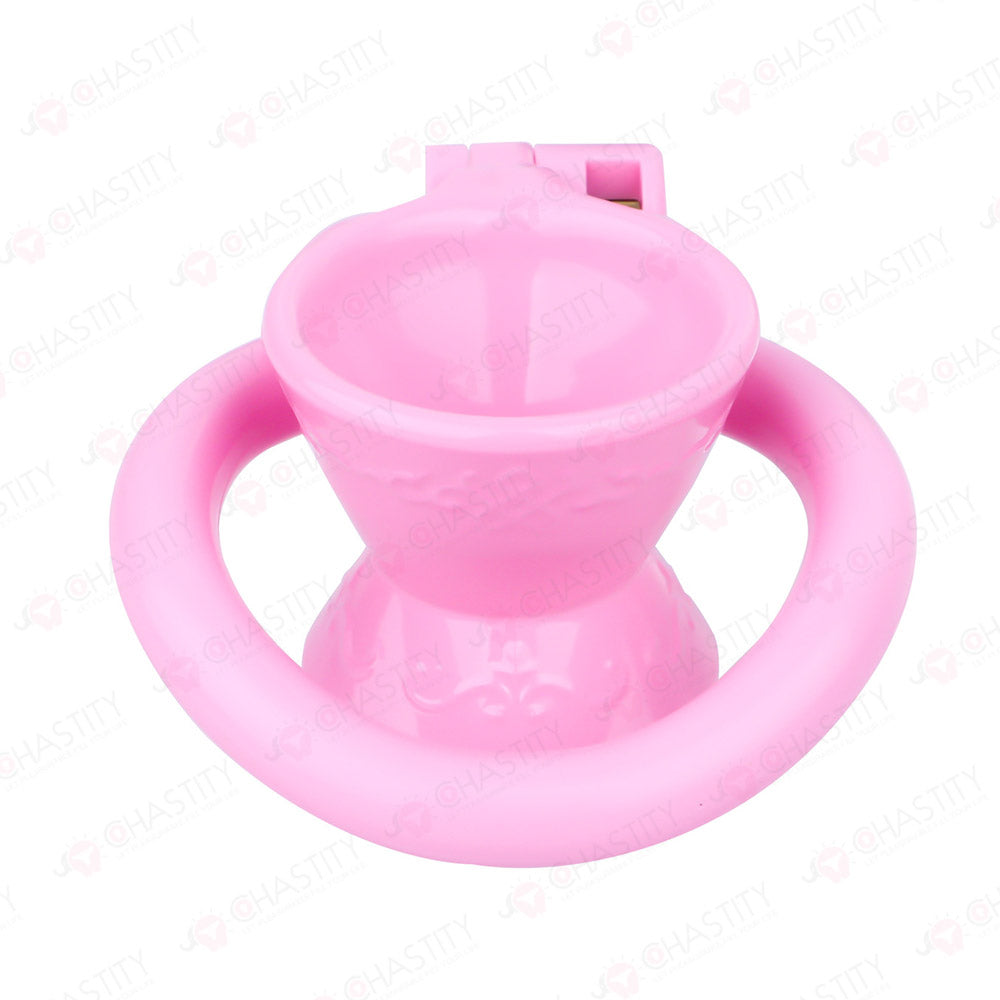 Opening Hourglass-Shaped Chastity Cup