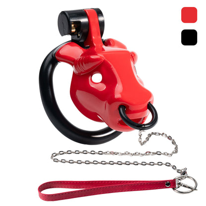 Ox Head Penis Leash Chastity Cage