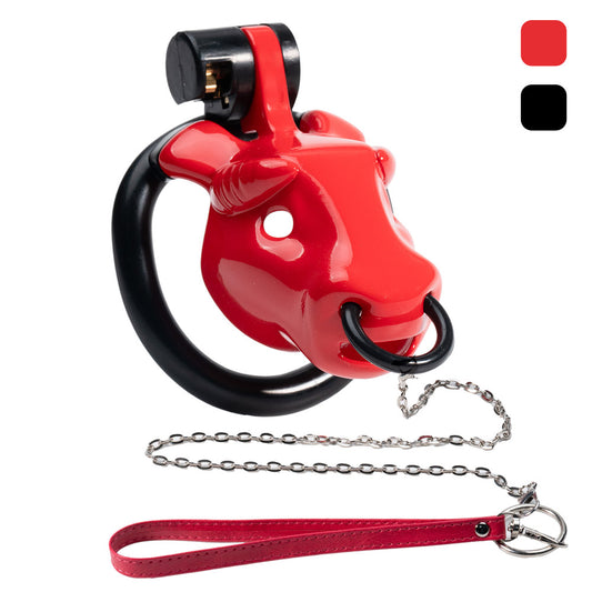 Ox Head Penis Leash Chastity Cage