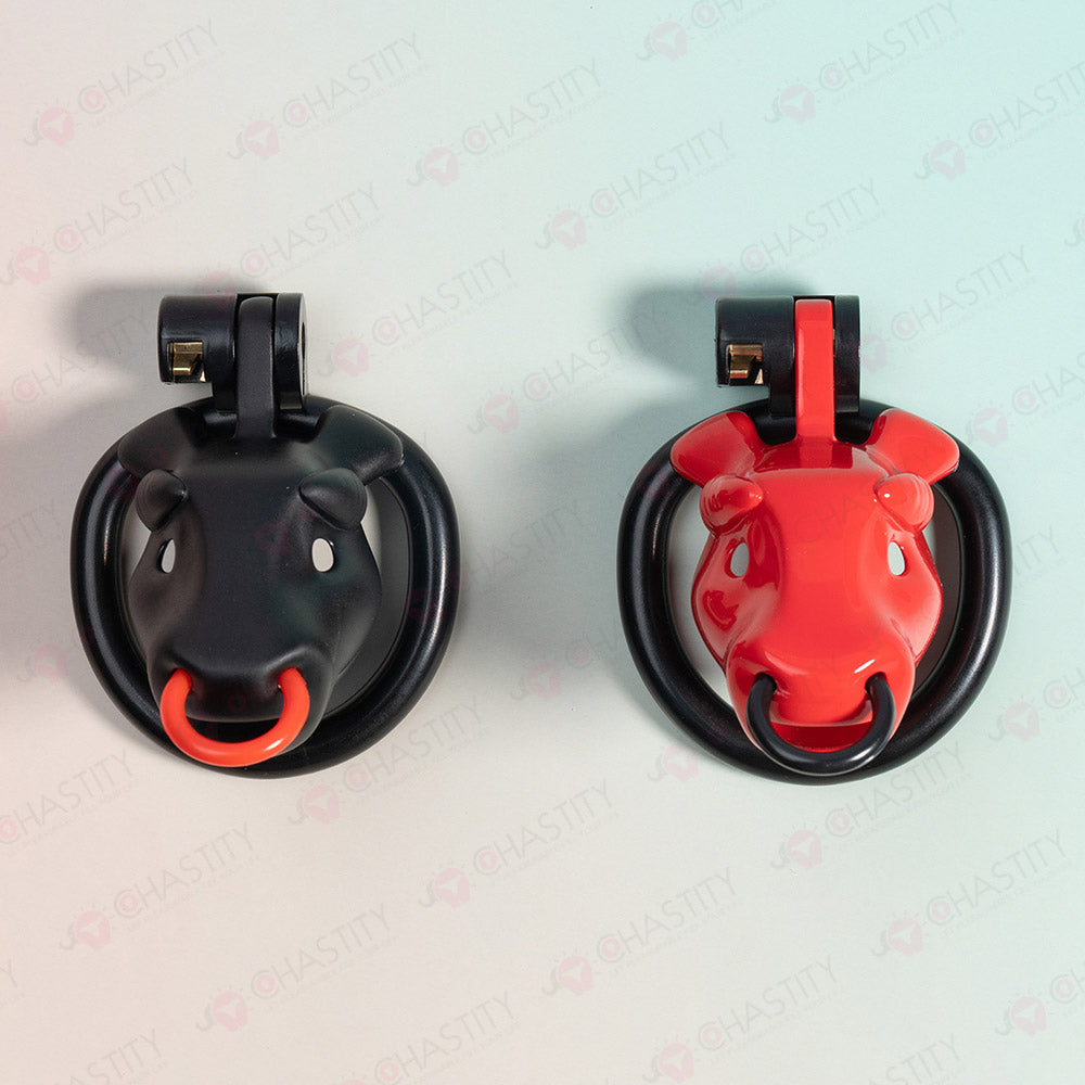 Ox Head Penis Leash Chastity Cage