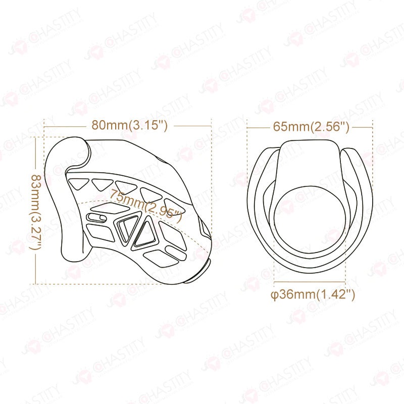 LOCKINK Phone Controlled Online Chastity Cage