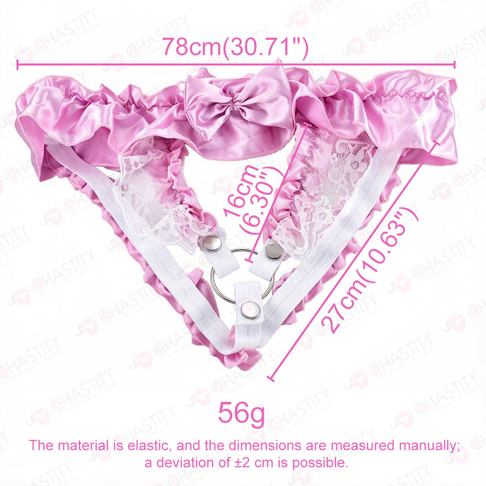 Pink Sissy Panties For Chastity Cage
