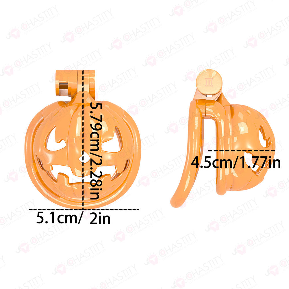 Pumpkin Halloween Chastity Cage