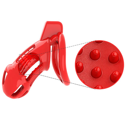 Red Chili Chastity Cage With Internal Bumps
