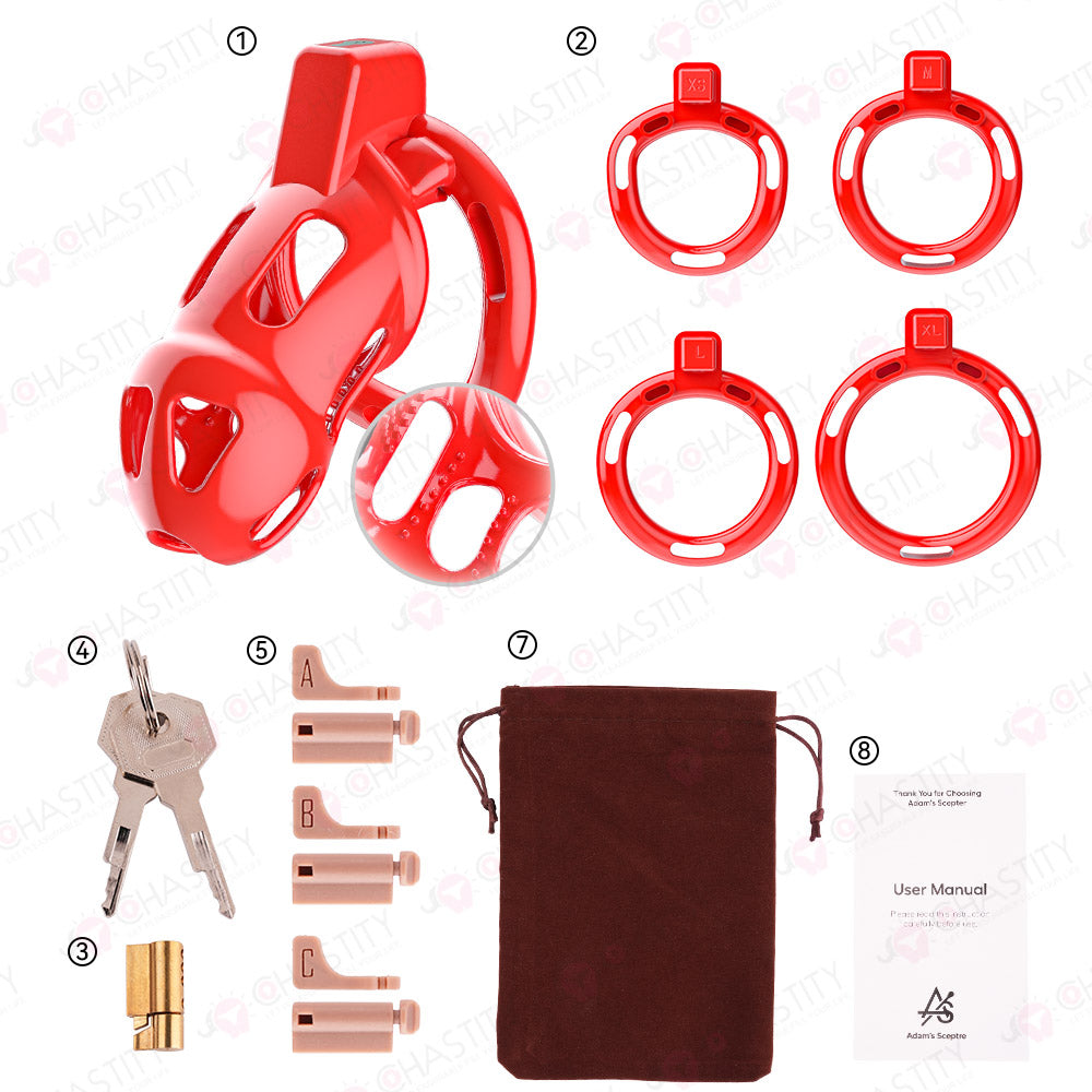Red Chili Chastity Cage With Internal Bumps