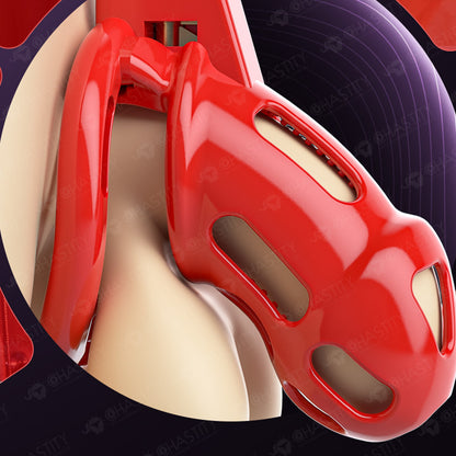 Red Chili Chastity Cage With Internal Bumps