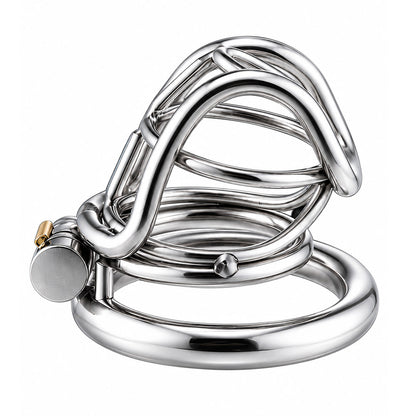Reinforced Metal Frame Chastity Cage (3 Rings)