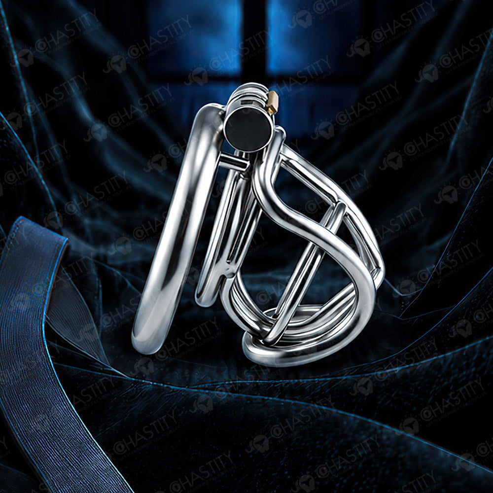 Reinforced Metal Frame Chastity Cage (3 Rings)