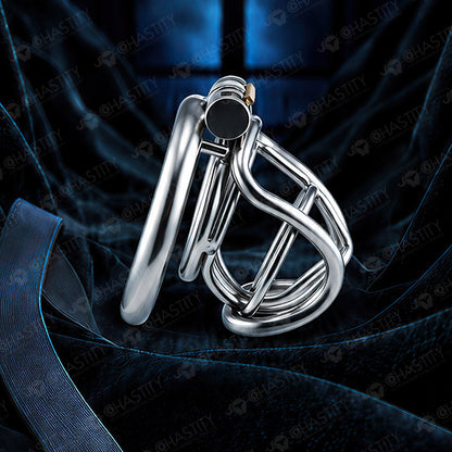 Reinforced Metal Frame Chastity Cage (3 Rings)