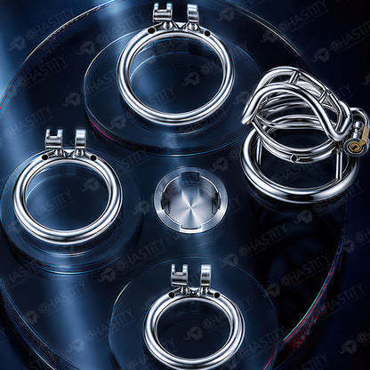 Reinforced Metal Frame Chastity Cage (3 Rings)