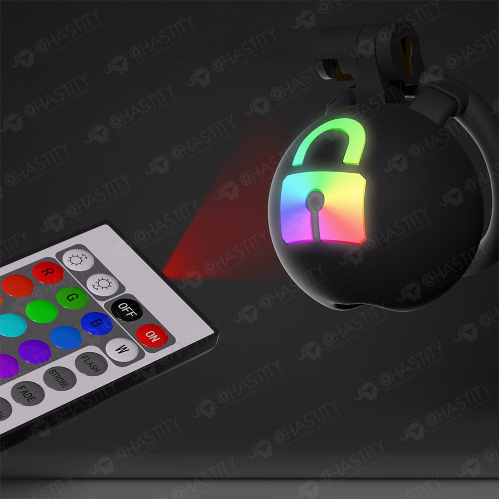 Remote-Controlled Color-Changing Light Up Chastity Cage