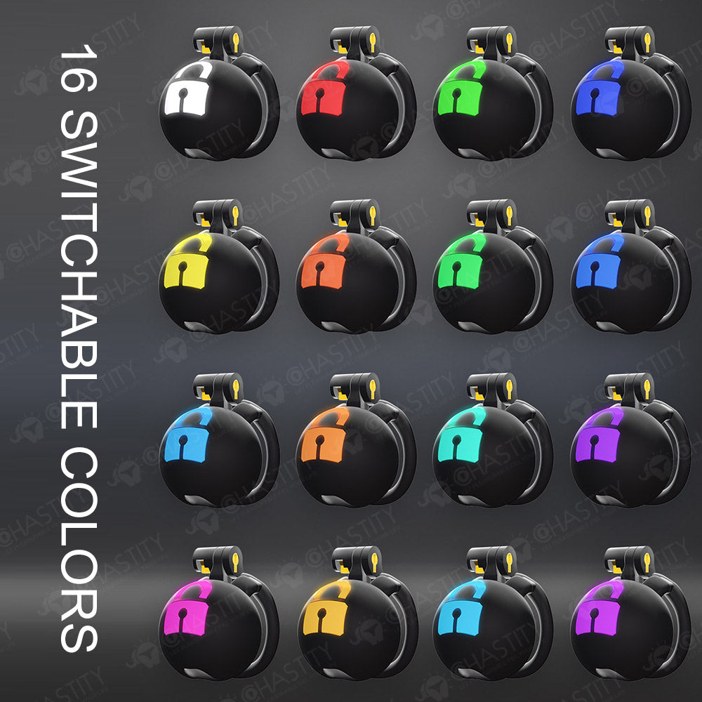 Remote-Controlled Color-Changing Light Up Chastity Cage
