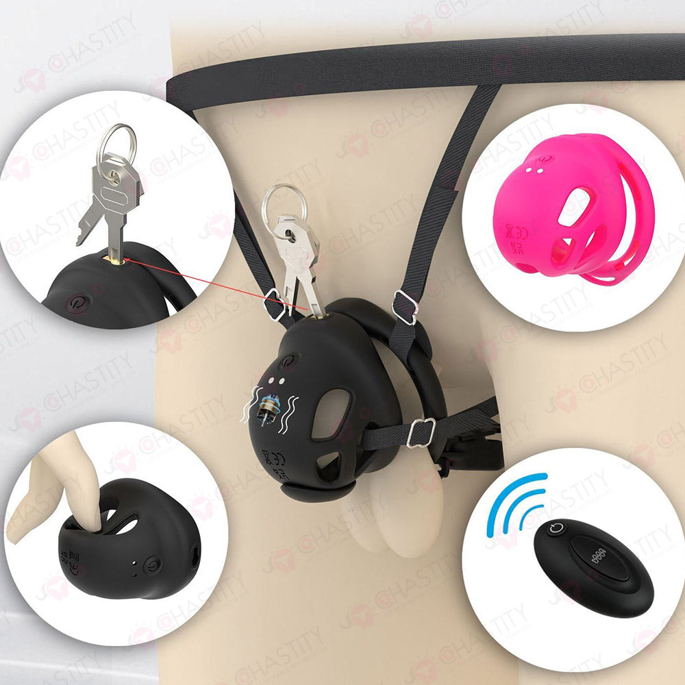 Remote-Controlled Vibrating Penis Cage – MChastity