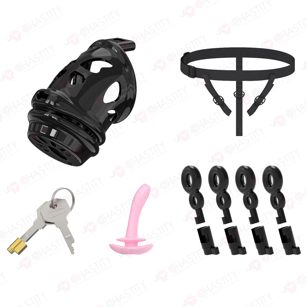 Removable Head Free-assembly Chastity Cage