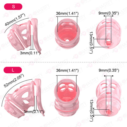 Removable Head Free-assembly Chastity Cage