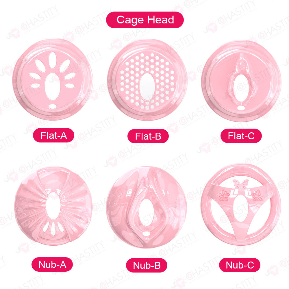 Removable Head Free-assembly Chastity Cage