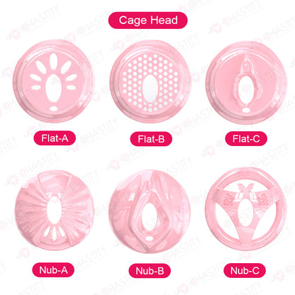 Removable Head Free-assembly Chastity Cage
