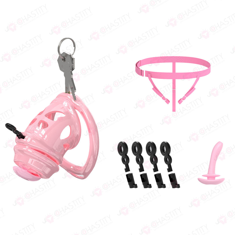 Removable Head Free-assembly Chastity Cage