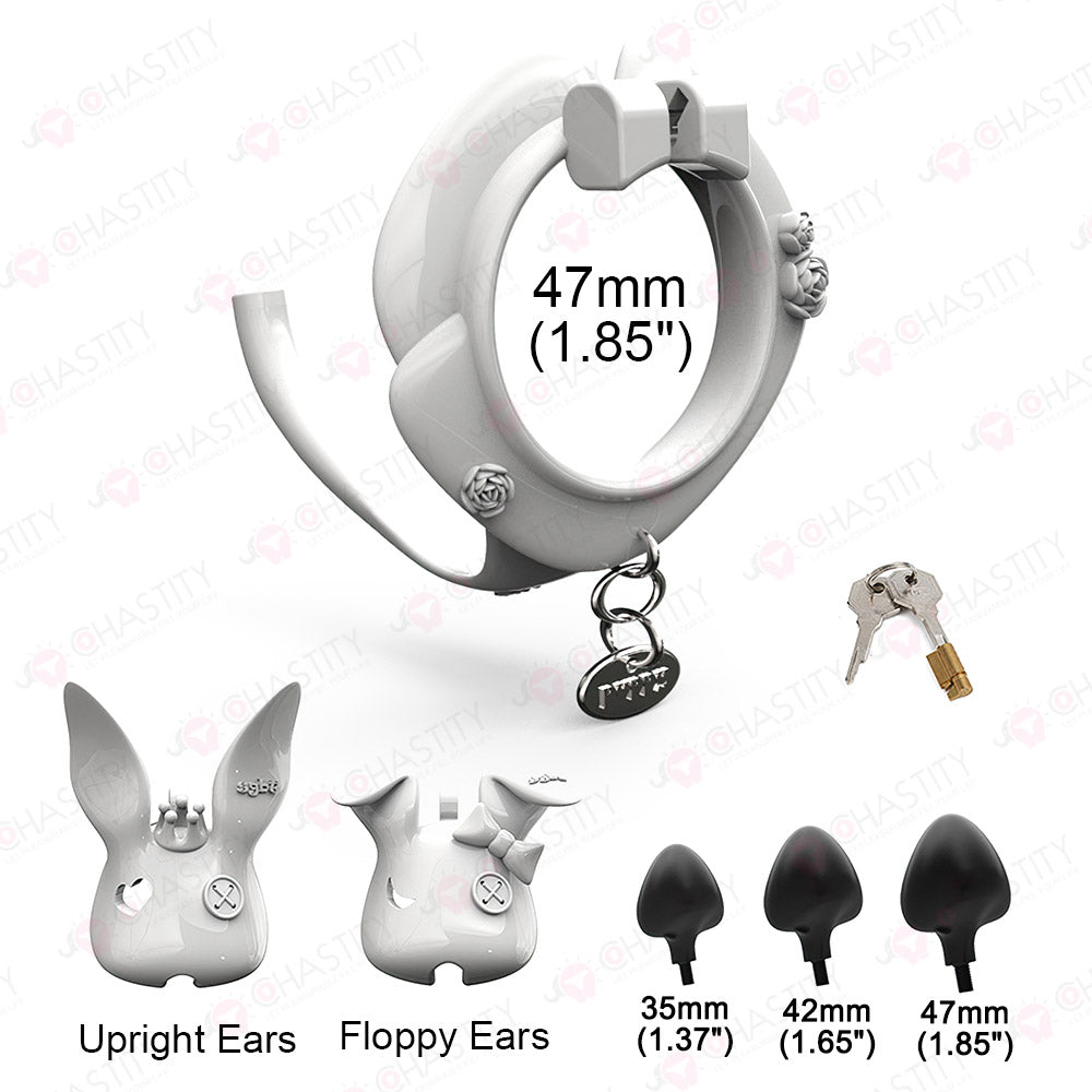Rogue Rabbit Chastity Cage With Tail Anal Plug
