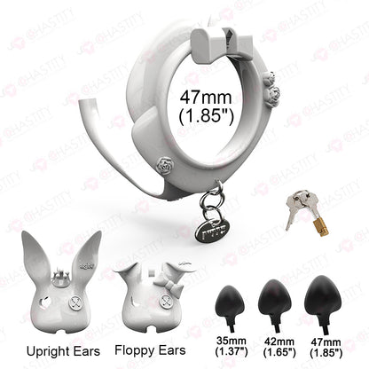 Rogue Rabbit Chastity Cage With Tail Anal Plug