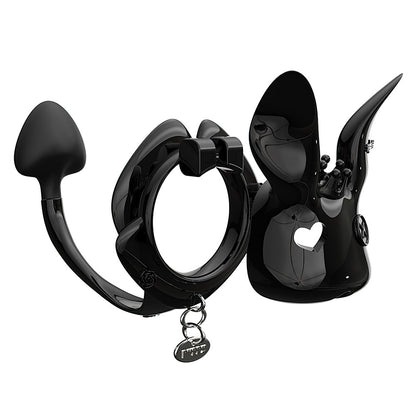 Rogue Rabbit Chastity Cage With Tail Anal Plug
