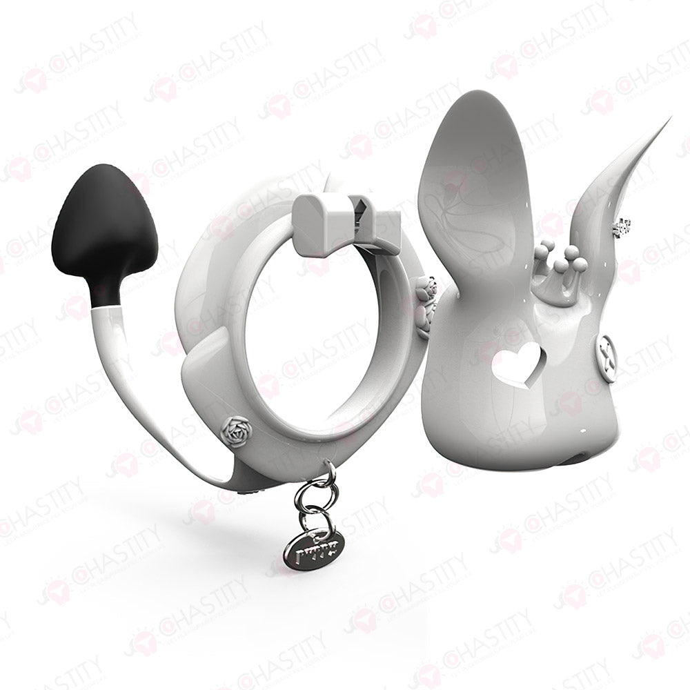 Rogue Rabbit Chastity Cage With Tail Anal Plug