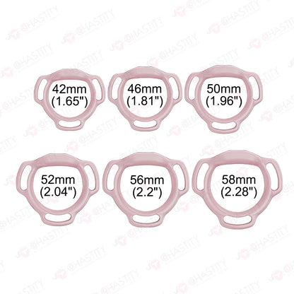 Rotary Adjustable Inversion Depth Chastity Cage (With 6 Wearable Rings)