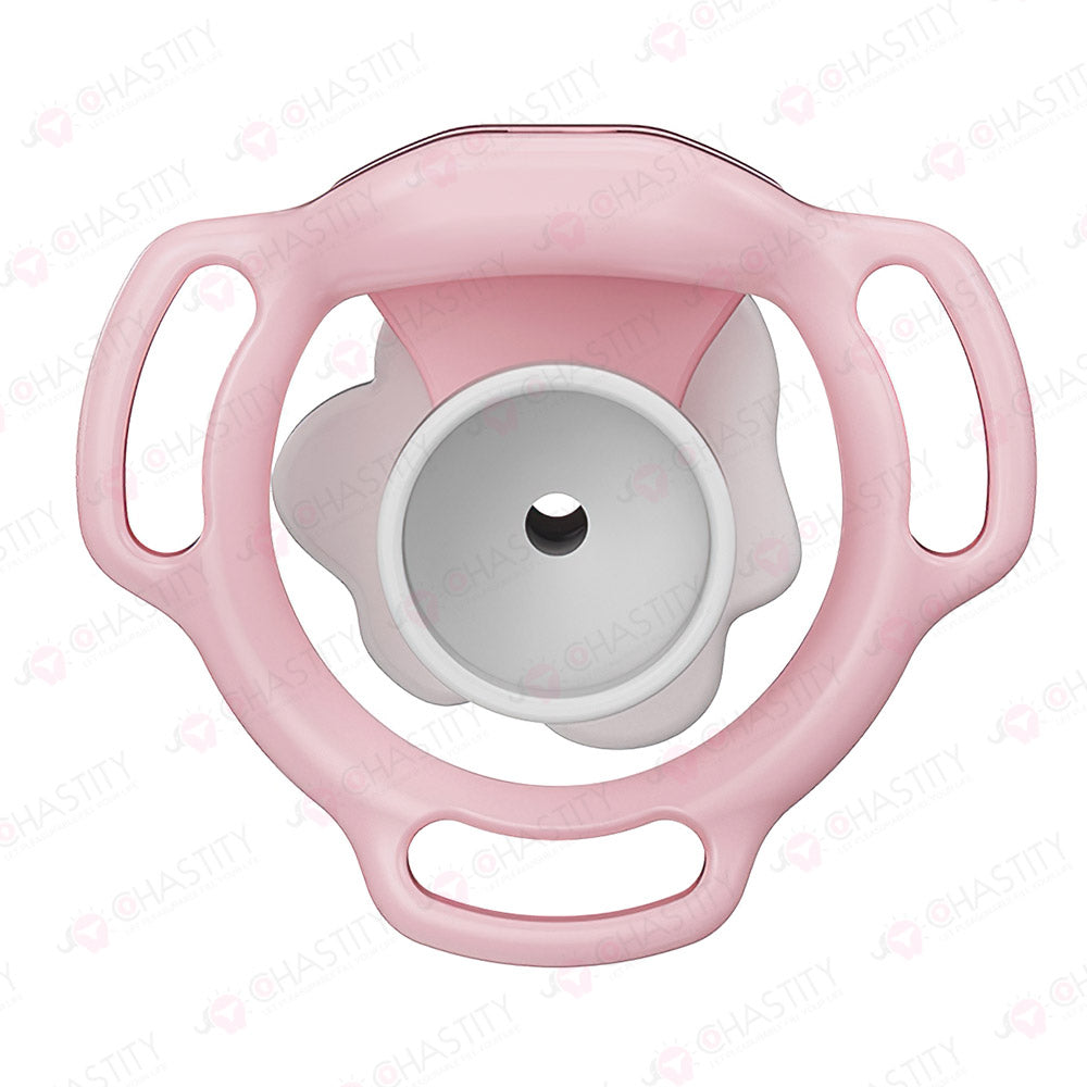 Rotary Adjustable Inversion Depth Chastity Cage (With 6 Wearable Rings)