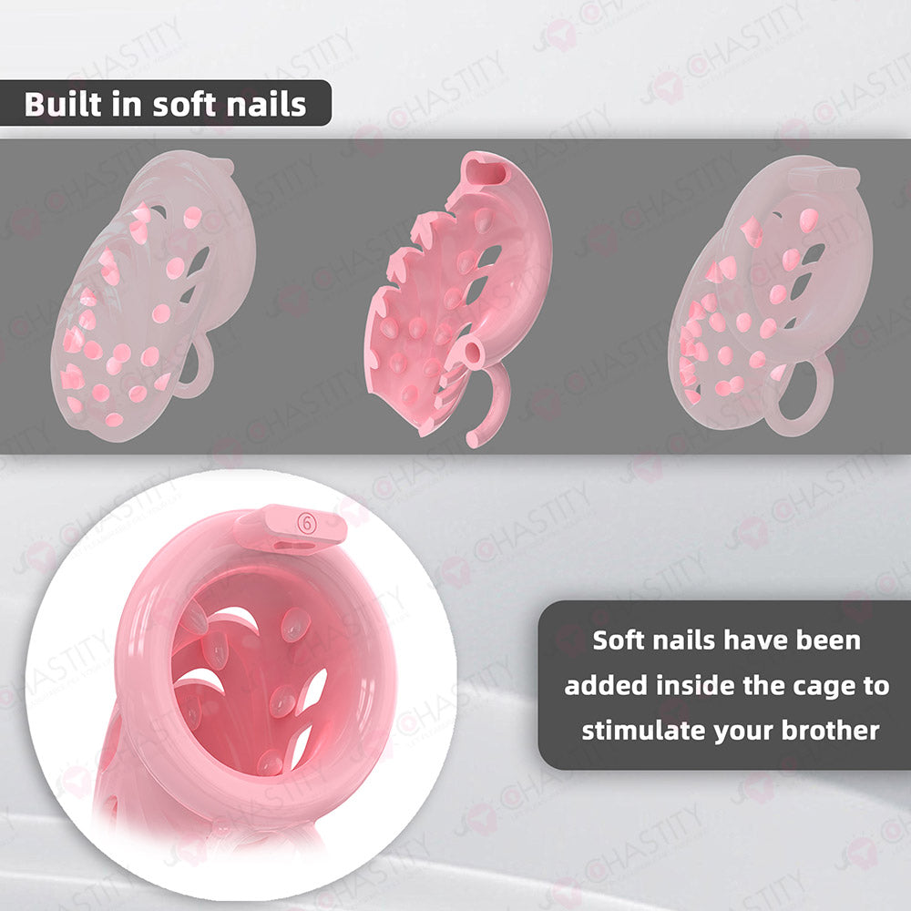 Rubber Cock Cage With Soft Nails Inside