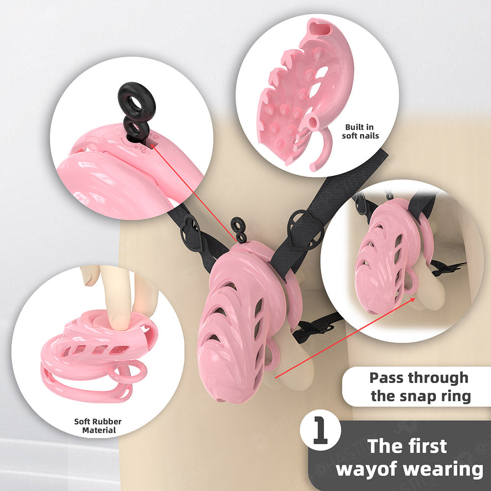 Rubber Cock Cage With Soft Nails Inside