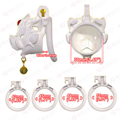 Savage Pig Chastity Cage (Red Agate & Bell )