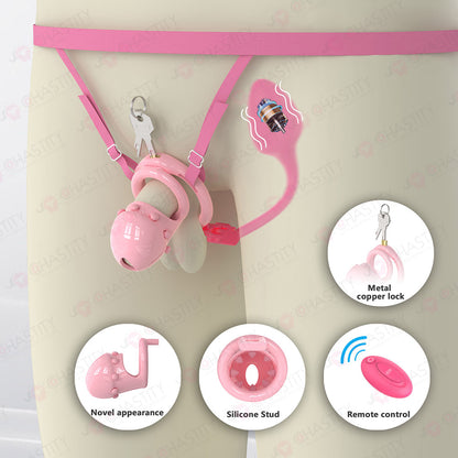 Semi-Open Boynapped Chastity Cage With Soft Nails