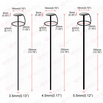 Silicone Deep Urethral Sounding Rods