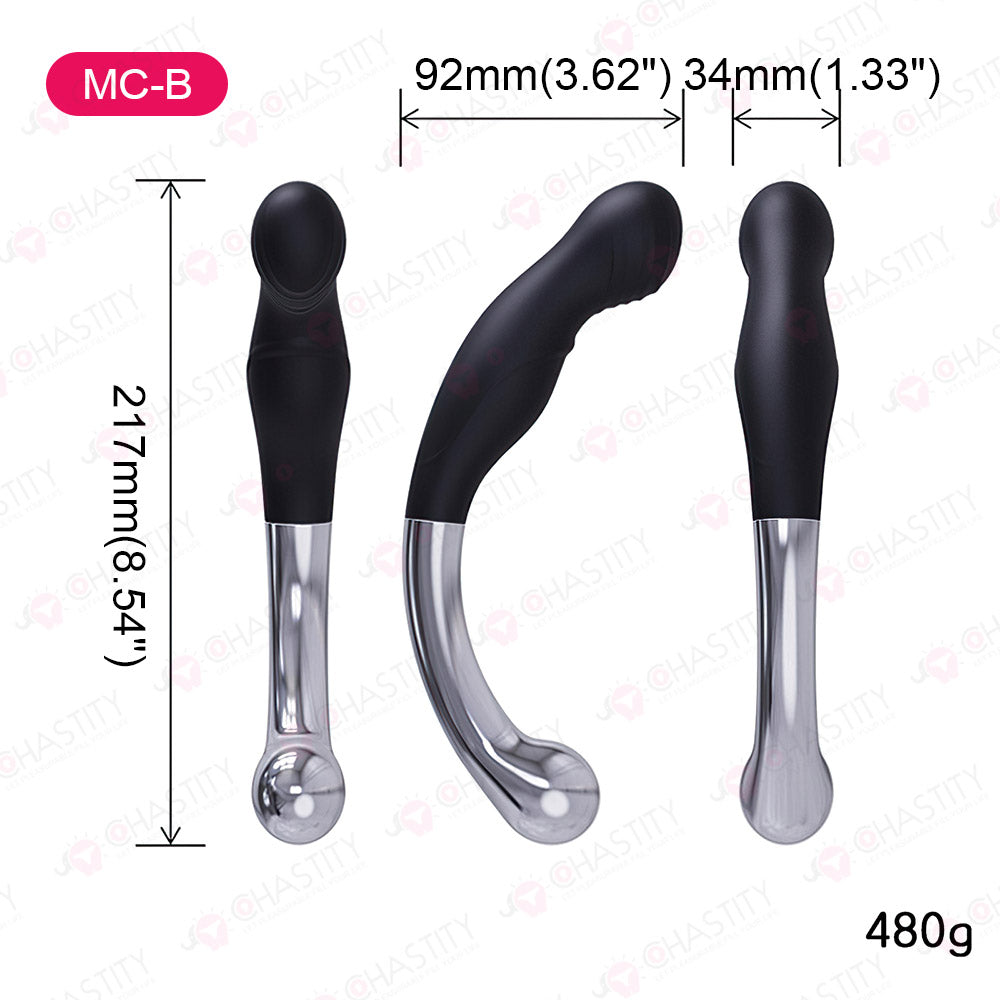 Silicone & Metal Double Sided Butt Plug