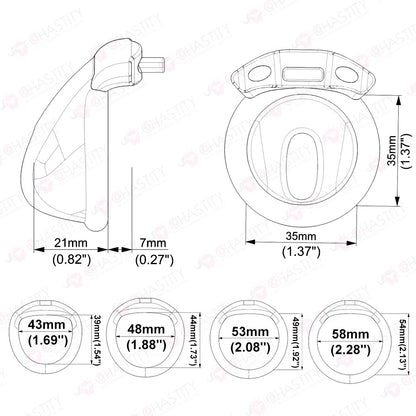 Silicone Nub Penis Chastity Control Lock