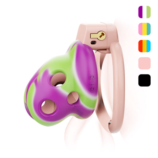Silicone Rainbow Chastity Cage