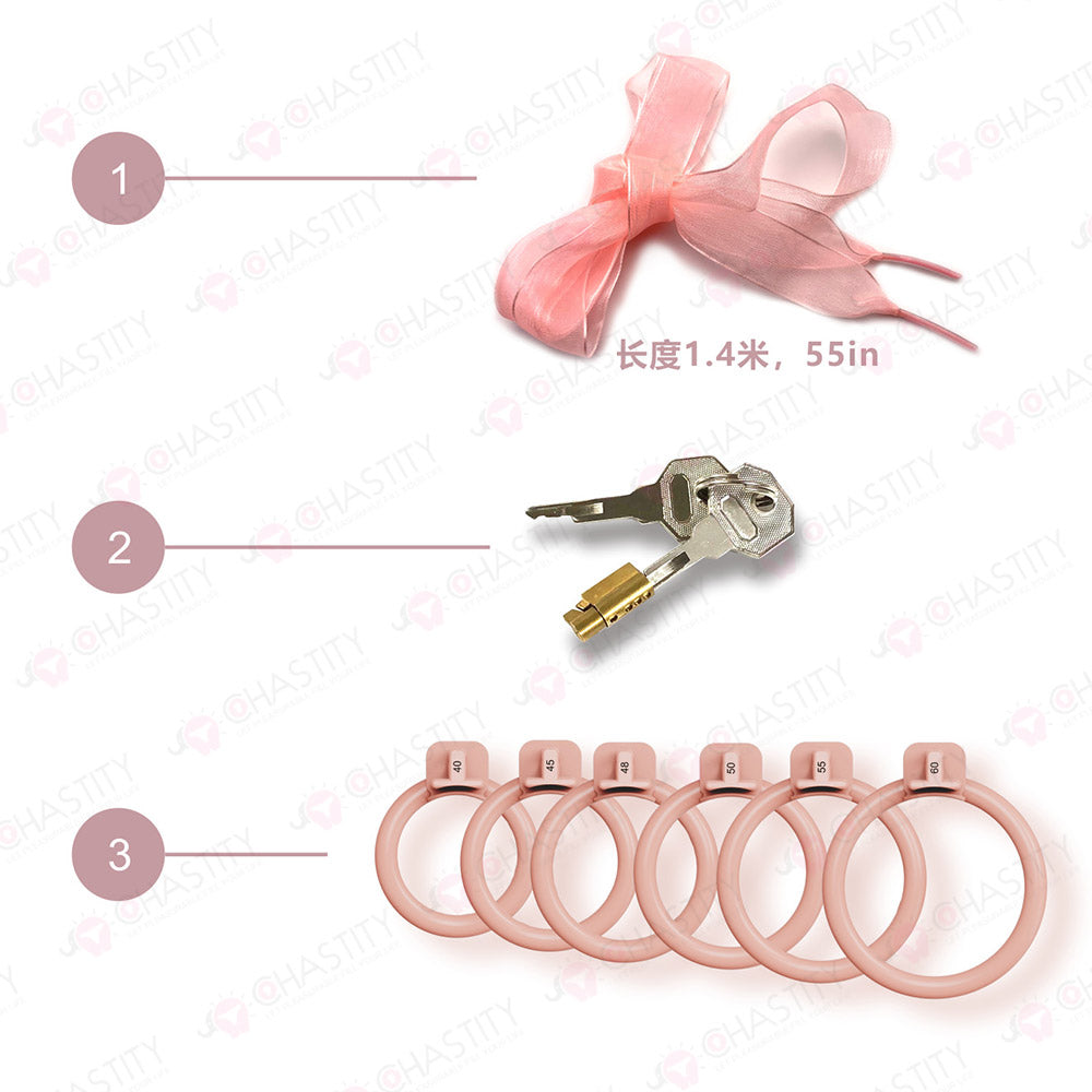 Silicone Rainbow Chastity Cage