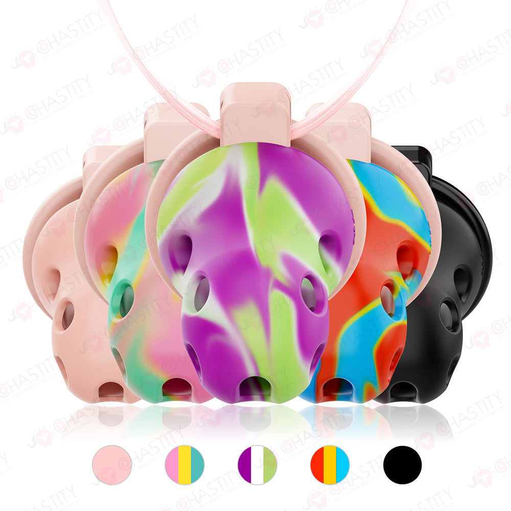 Silicone Rainbow Chastity Cage