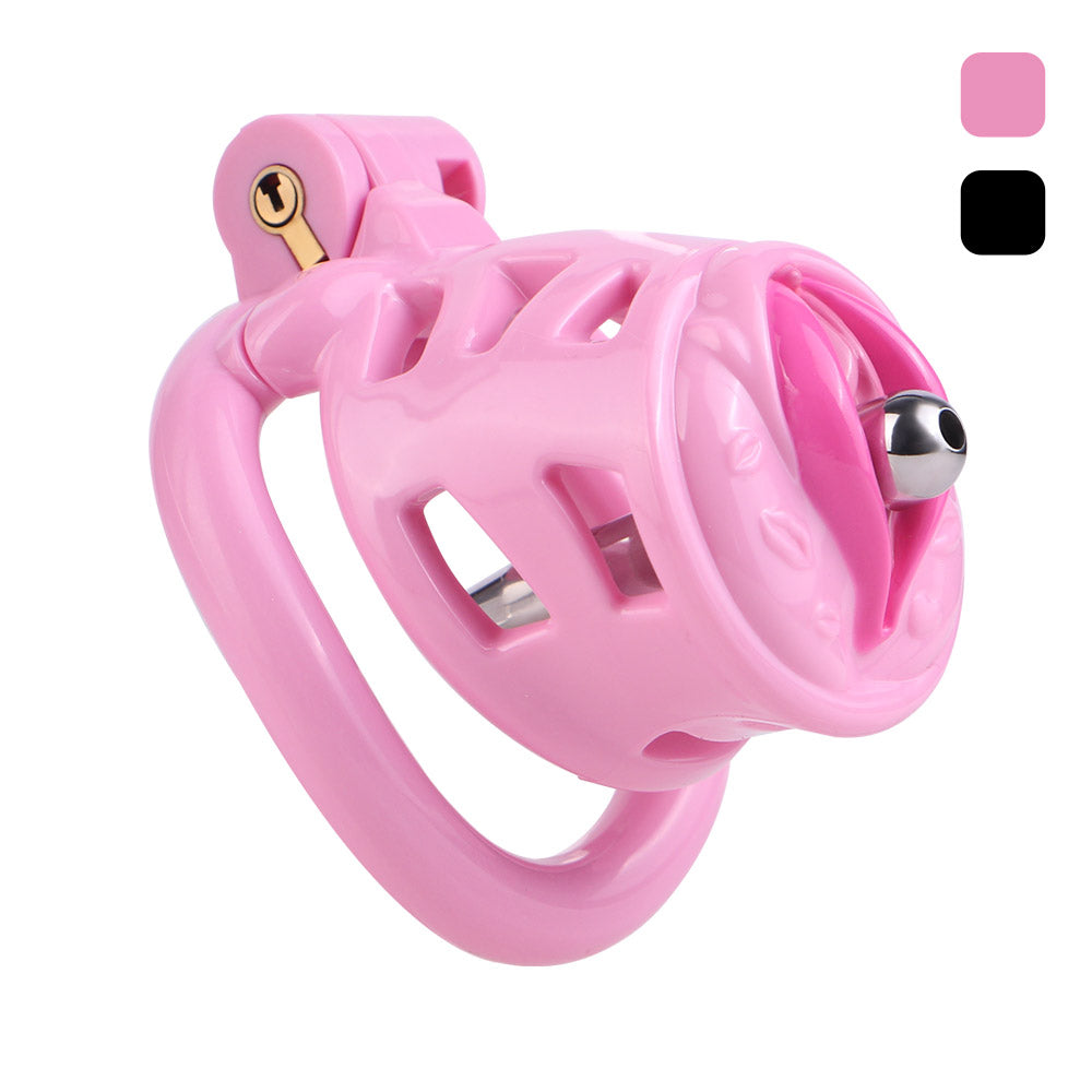 Sissy Manhood Caught In Chastity (Vulva Shape)