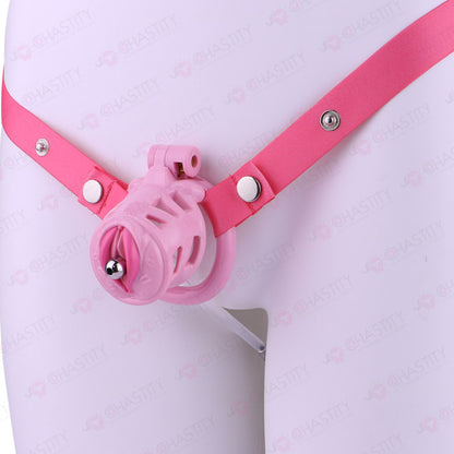 Sissy Manhood Caught In Chastity (Vulva Shape)