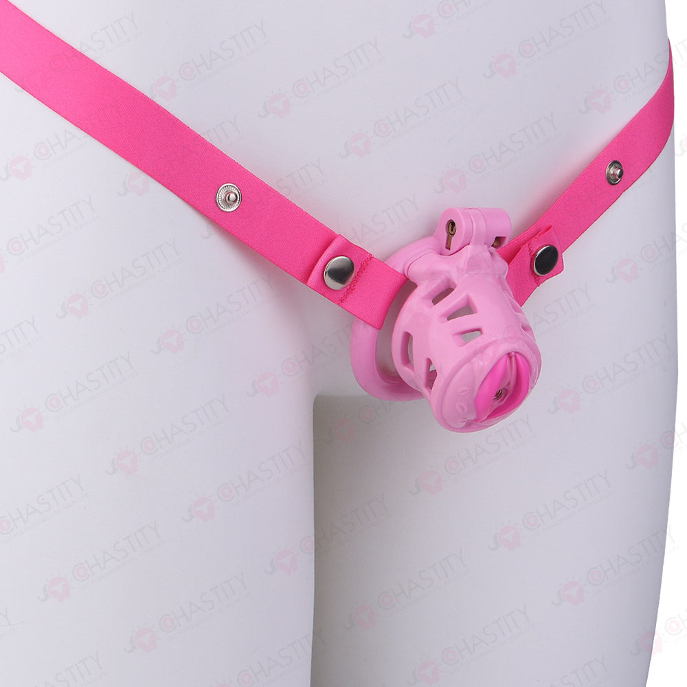 Sissy Manhood Caught In Chastity (Vulva Shape)