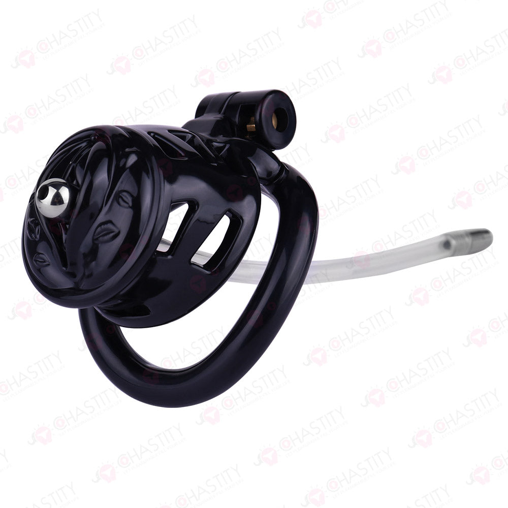 Sissy Manhood Caught In Chastity (Vulva Shape)