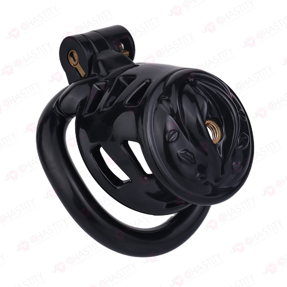 Sissy Manhood Caught In Chastity (Vulva Shape)