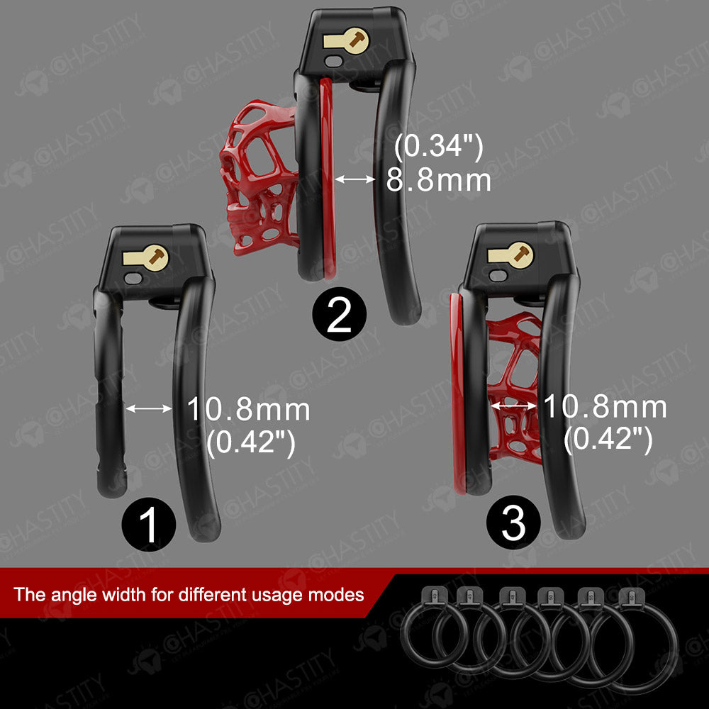 Skull Chastity Dungeon With 6 Rings